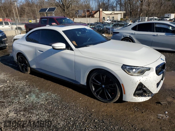 2022 BMW 2 Series 230i with VIN 3MW23CM00N8C58220, listed as a Copart auction lot 44397495 with 35,499 mi miles and Salvage Title. Bid and sale history available at carsss.com. Image 4.