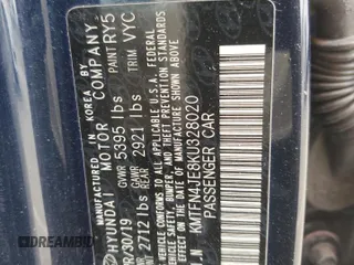2019 Genesis G80 3.8L z VIN KMTFN4JE8KU328020, wystawiony jako Copart lot #58750905 z przebiegiem 72 415 mil mil oraz Szkoda całkowita • Salvage title. Historia ofert i sprzedaży dostępna na DreamBid. Obrazek 12.
