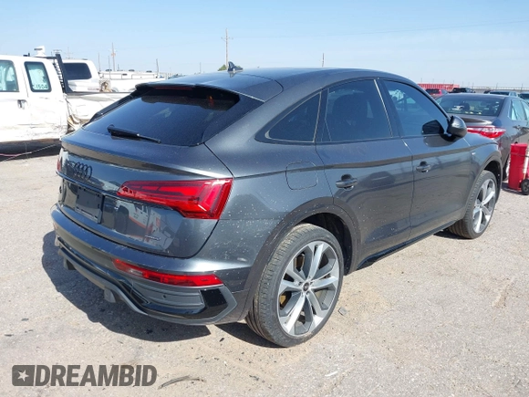 2023 Audi Q5 Sportback S line Premium Plus with VIN WA15AAFY7P2074384, listed as a IAAI auction lot 42057841 with 34,402 mi miles and . Bid and sale history available at DreamBid. Image 4.