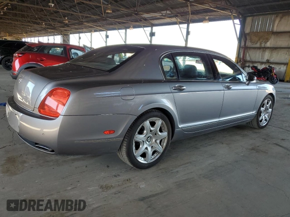 2007 Bentley Flying Spur with VIN SCBBR93W27C046511, listed as a Copart auction lot 62939235 with 93,787 mi miles and Salvage title. Bid and sale history available at DreamBid. Image 3.