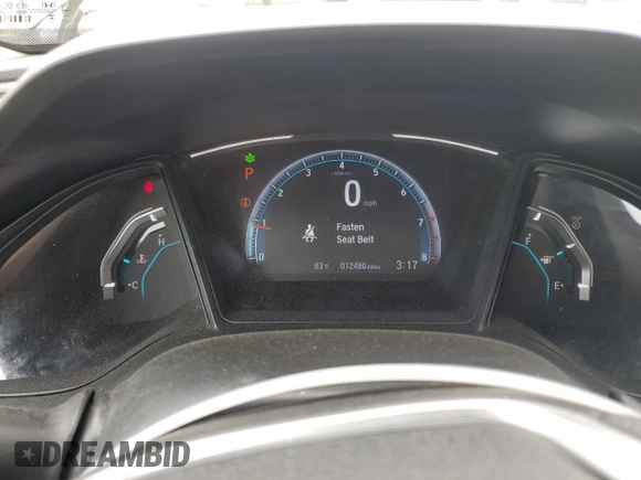 2020 Honda Civic LX with VIN 19XFC2F69LE025564, listed as a Copart auction lot 60811565 with 12,480 mi miles and Salvage title. Bid and sale history available at DreamBid. Image 9.