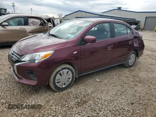 2024 Mitsubishi Mirage G4 ES with VIN ML32FUFJ4RHF00763, listed as a Copart auction lot 52676475 with 37,606 mi miles and Salvage Title. Bid and sale history available at carsss.com. Image 1.