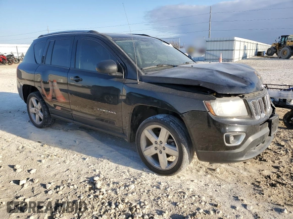 2014 Jeep Compass High Altitude with VIN 1C4NJCEA9ED889158, listed as a Copart auction lot 45805095 with 104,981 mi miles and Salvage Title. Bid and sale history available at carsss.com. Image 4.