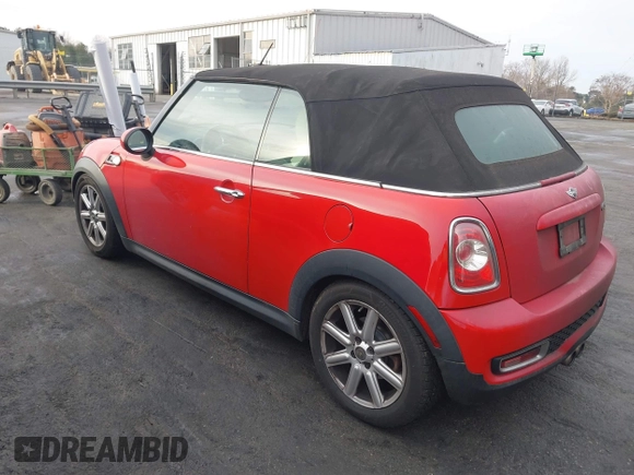 2012 MINI Convertible S with VIN WMWZP3C5XCT249627, listed as a IAAI auction lot 41430331 with 157,533 mi miles and . Bid and sale history available at DreamBid. Image 3.