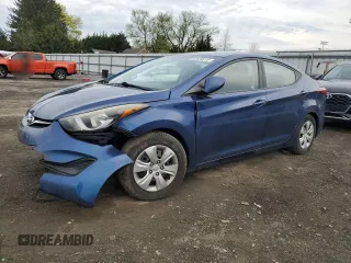 2016 Hyundai Elantra SE with VIN 5NPDH4AE3GH674619, listed as a Copart auction lot 52020615 with 163,045 mi miles and Salvage title. Bid and sale history available at DreamBid. Image 1.