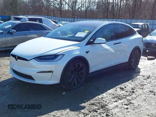 2022 Tesla Model X Plaid z VIN 7SAXCBE64NF352928, wystawiony jako IAAI lot #41406070 z przebiegiem 38 175 mil mil oraz . Historia ofert i sprzedaży dostępna na DreamBid. Obrazek 2.