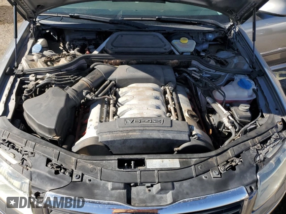2005 Audi A8 with VIN WAUML44E45N012262, listed as a Copart auction lot 59984715 with 289,154 mi miles and Salvage title. Bid and sale history available at DreamBid. Image 11.