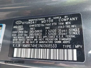 2022 Hyundai Palisade Calligraphy z VIN KM8R74HE1NU368533, wystawiony jako IAAI lot #42084935 z przebiegiem 53 022 mil mil oraz . Historia ofert i sprzedaży dostępna na DreamBid. Obrazek 9.