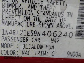 2009 Nissan Altima SL z VIN 1N4BL21E59N406240, wystawiony jako IAAI lot #42357450 z przebiegiem Nie podano mil oraz . Historia ofert i sprzedaży dostępna na DreamBid. Obrazek 9.