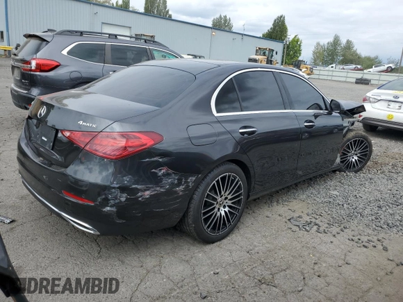 2023 Mercedes-Benz C 300 with VIN W1KAF4HB9PR092253, listed as a Copart auction lot 67173224 with 13,019 mi miles and Salvage title. Bid and sale history available at DreamBid. Image 3.
