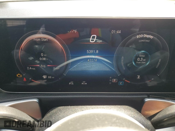 2020 Mercedes-Benz GLB 250 z VIN W1N4M4GB1LW034303, wystawiony jako Copart lot #49354325 z przebiegiem 43 274 mil mil oraz Szkody całkowita. Historia ofert i sprzedaży dostępna na DreamBid. Obrazek 9.