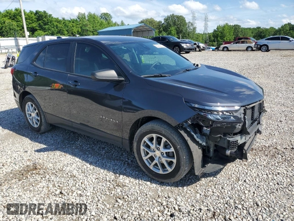 2022 Chevrolet Equinox LS with VIN 3GNAXHEV2NS247532, listed as a Copart auction lot 55080275 with 35,250 mi miles and Salvage title. Bid and sale history available at DreamBid. Image 4.