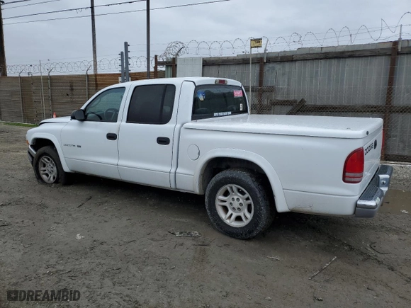 2002 Dodge Dakota SLT with VIN 1B7HL48NX2S638927, listed as a Copart auction lot 49182285 with 376,546 mi miles and Salvage Title. Bid and sale history available at carsss.com. Image 2.