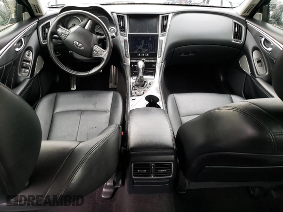 2017 Infiniti Q50 3.0t Signature Edition with VIN JN1EV7AR6HM830339, listed as a Copart auction lot 67737894 with 128,643 mi miles and Salvage Title. Bid and sale history available at carsss.com. Image 8.