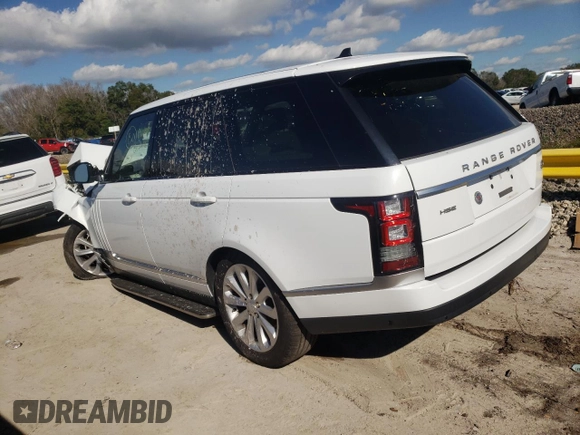 2015 Land Rover Range Rover HSE with VIN SALGS2VF3FA232623, listed as a Copart auction lot 36095313 with Not provided miles and Salvage title. Bid and sale history available at DreamBid. Image 2.