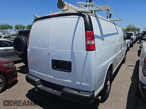 2018 Chevrolet Express Cargo with VIN 1GCWGBFG9J1180581, listed as a IAAI auction lot 42613465 with 109,468 mi miles and . Bid and sale history available at DreamBid. Image 2.
