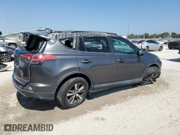 2018 Toyota RAV4 XLE with VIN 2T3WFREV1JW475641, listed as a Copart auction lot 54357525 with 53,609 mi miles and Salvage Title. Bid and sale history available at DreamBid. Image 3.