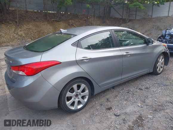 2012 Hyundai Elantra Limited with VIN KMHDH4AE0CU374001, listed as a IAAI auction lot 42394880 with 99,282 mi miles and . Bid and sale history available at DreamBid. Image 4.