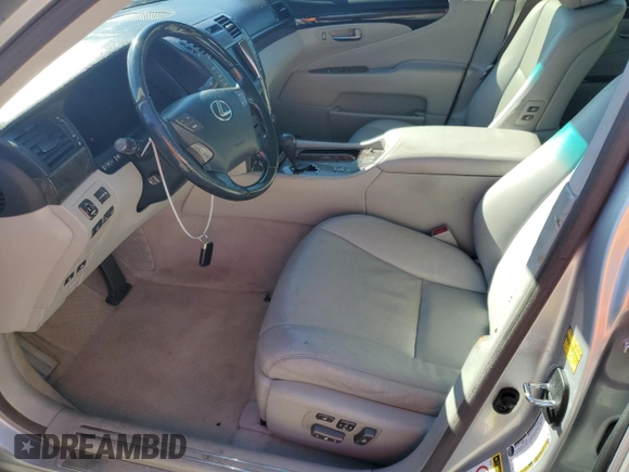2008 Lexus LS 460 with VIN JTHBL46F185053614, listed as a Copart auction lot 46402145 with 174,227 mi miles and Salvage Title. Bid and sale history available at DreamBid. Image 7.