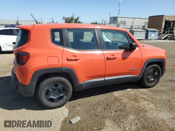 2017 Jeep Renegade Sport with VIN ZACCJAAB0HPE79168, listed as a Copart auction lot 61604485 with 63,296 mi miles and Salvage title. Bid and sale history available at DreamBid. Image 3.