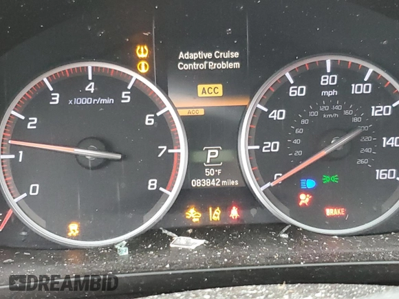2019 Acura ILX w/Premium/A-Spec Pkg with VIN 19UDE2F81KA002043, listed as a Copart auction lot 72591162 with 83,842 mi miles. Bid and sale history available at carsss.com. Image 9.