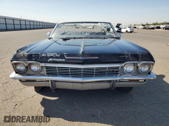 1965 Chevrolet Impala with VIN 166675F316774, listed as a Copart auction lot 68130684 with 36,203 mi miles and Salvage title. Bid and sale history available at DreamBid. Image 5.