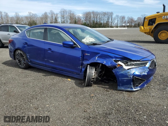 2019 Acura ILX Premium with VIN 19UDE2F81KA006447, listed as a Copart auction lot 49531005 with 26,038 mi miles and Salvage Title. Bid and sale history available at DreamBid. Image 4.