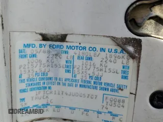 1988 Ford Ranger with VIN 1FTCR11T4JUD05707, listed as a Copart auction lot 78022594 with 92,745 mi miles and Salvage Title. Bid and sale history available at DreamBid. Image 12.
