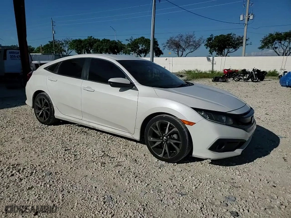 2019 Honda Civic Sedan Sport with VIN 2HGFC2F82KH556658, listed as a Copart auction lot 72320754 with 99,653 mi miles and Non Repairable. Bid and sale history available at carsss.com. Image 10.