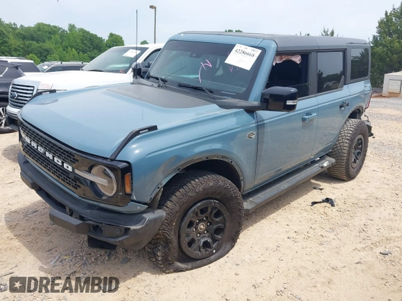 2021 Ford Bronco with VIN 1FMEE5DP5MLA71724, listed as a IAAI auction lot 42286668 with 38,239 mi miles and . Bid and sale history available at DreamBid. Image 17.