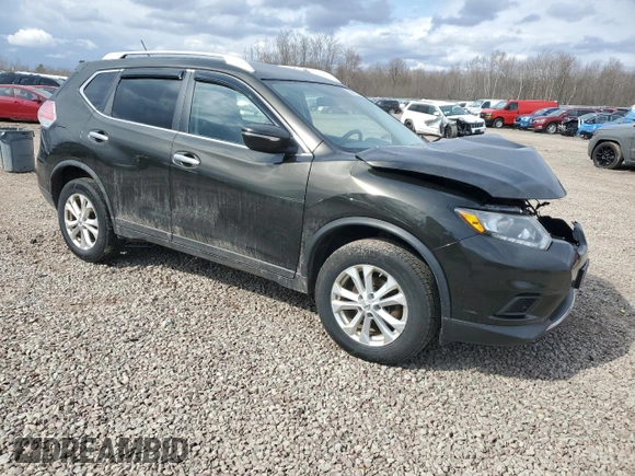 2015 Nissan Rogue SV with VIN KNMAT2MVXFP535768, listed as a Copart auction lot 53031005 with 124,767 mi miles and Salvage Title. Bid and sale history available at carsss.com. Image 4.