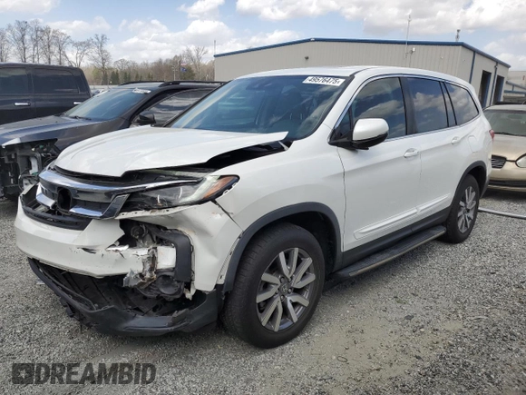 2020 Honda Pilot EX-L with VIN 5FNYF5H51LB006636, listed as a Copart auction lot 49576475 with 78,156 mi miles and Salvage Title. Bid and sale history available at carsss.com. Image 1.