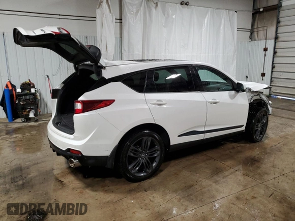 2022 Acura RDX w/A-Spec Package with VIN 5J8TC2H67NL016678, listed as a Copart auction lot 43803575 with 57,478 mi miles and Salvage Title. Bid and sale history available at carsss.com. Image 3.