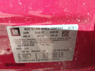 2015 Buick Encore Convenience with VIN KL4CJFSB7FB170200, listed as a IAAI auction lot 41565023 with 121,755 mi miles. Bid and sale history available at carsss.com. Image 9.