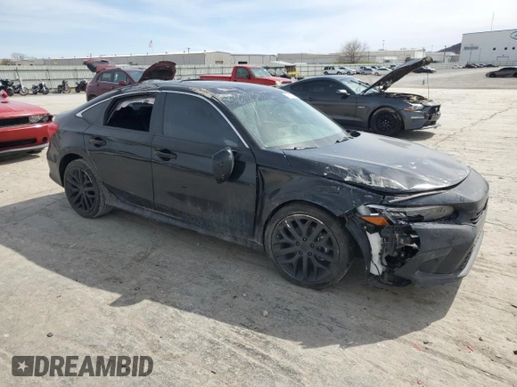 2024 Honda Civic Sedan Touring with VIN 2HGFE1F99RH303537, listed as a Copart auction lot 47682705 with 36,005 mi miles and Salvage Title. Bid and sale history available at carsss.com. Image 4.
