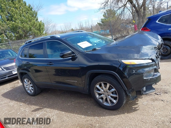 2014 Jeep Cherokee Limited with VIN 1C4PJMDS2EW153305, listed as a IAAI auction lot 41908007 with 88,015 mi miles. Bid and sale history available at carsss.com. Image 14.
