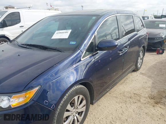 2015 Honda Odyssey EX-L z VIN 5FNRL5H62FB008681, wystawiony jako IAAI lot #42060381 z przebiegiem 128 372 mil mil oraz . Historia ofert i sprzedaży dostępna na DreamBid. Obrazek 6.