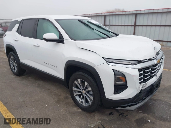 2025 Chevrolet Equinox AWD LT with VIN 3GNAXPEG1SL102774, listed as a IAAI auction lot 41193198 with 3,279 mi miles. Bid and sale history available at carsss.com. Image 1.