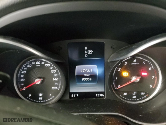 2015 Mercedes-Benz C-Class C 300 with VIN 55SWF4JB7FU059782, listed as a Copart auction lot 44713235 with 90,054 mi miles and Salvage Title. Bid and sale history available at carsss.com. Image 9.