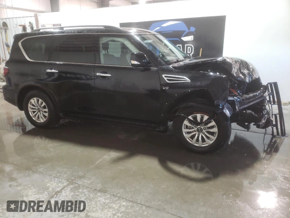 2022 Nissan Armada SV with VIN JN8AY2AC4N9162948, listed as a Copart auction lot 80630064 with 53,724 mi miles and Salvage Title. Bid and sale history available at carsss.com. Image 4.