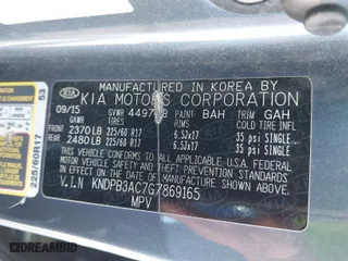 2016 Kia Sportage LX with VIN KNDPB3AC7G7869165, listed as a IAAI auction lot 41996390 with 111,567 mi miles. Bid and sale history available at carsss.com. Image 9.