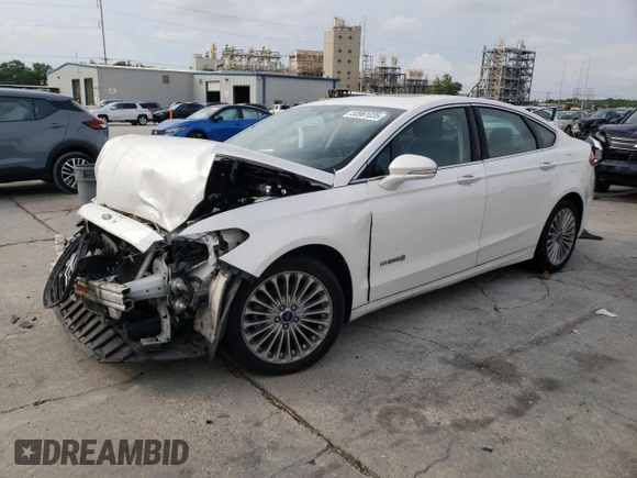 2014 Ford Fusion Titanium Hybrid with VIN 3FA6P0RU7ER333062, listed as a Copart auction lot 53961035 with 160,898 mi miles and Salvage Title. Bid and sale history available at carsss.com. Image 1.