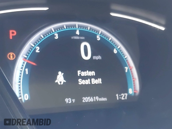 2020 Honda Civic LX with VIN 2HGFC2F67LH551651, listed as a IAAI auction lot 41861966 with 205,619 mi miles and . Bid and sale history available at DreamBid. Image 15.