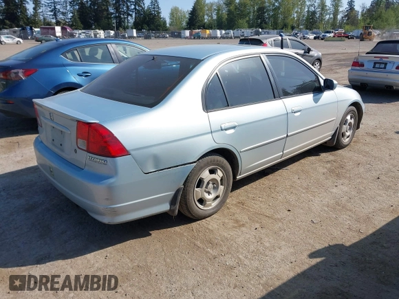 2004 Honda Civic with VIN JHMES96604S003263, listed as a IAAI auction lot 42085409 with 147,153 mi miles. Bid and sale history available at carsss.com. Image 4.