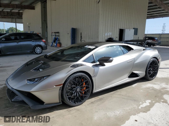 2023 Lamborghini Huracan z VIN ZHWUA6ZX6PLA25067, wystawiony jako Copart lot #79047854 z przebiegiem 13 217 mil mil oraz Nie do naprawy • Non repairable. Historia ofert i sprzedaży dostępna na DreamBid. Obrazek 1.
