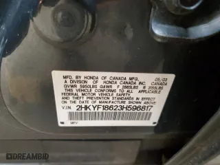 2003 Honda Pilot EX with VIN 2HKYF18623H596817, listed as a Copart auction lot 46070775 with 256,451 mi miles and Salvage Title. Bid and sale history available at carsss.com. Image 15.