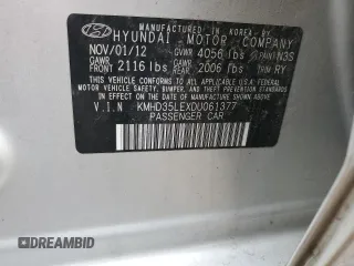 2013 Hyundai Elantra GT with VIN KMHD35LEXDU061377, listed as a Copart auction lot 79476674 with 123,503 mi miles and Salvage Title. Bid and sale history available at carsss.com. Image 12.