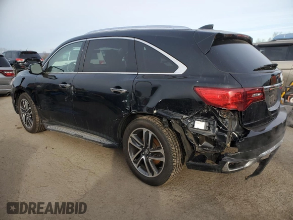 2017 Acura MDX w/Advance Pkg with VIN 5FRYD4H81HB001548, listed as a Copart auction lot 45001065 with 65,888 mi miles and Salvage Title. Bid and sale history available at carsss.com. Image 2.