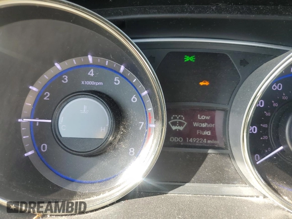 2013 Hyundai Sonata Limited with VIN 5NPEC4ACXDH599995, listed as a Copart auction lot 51229675 with 149,224 mi miles and Salvage Title. Bid and sale history available at DreamBid. Image 9.