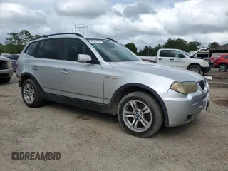 2006 BMW X3 3.0i with VIN WBXPA93466WD29294, listed as a Copart auction lot 51621175 with 235,144 mi miles and Salvage Title. Bid and sale history available at carsss.com. Image 4.